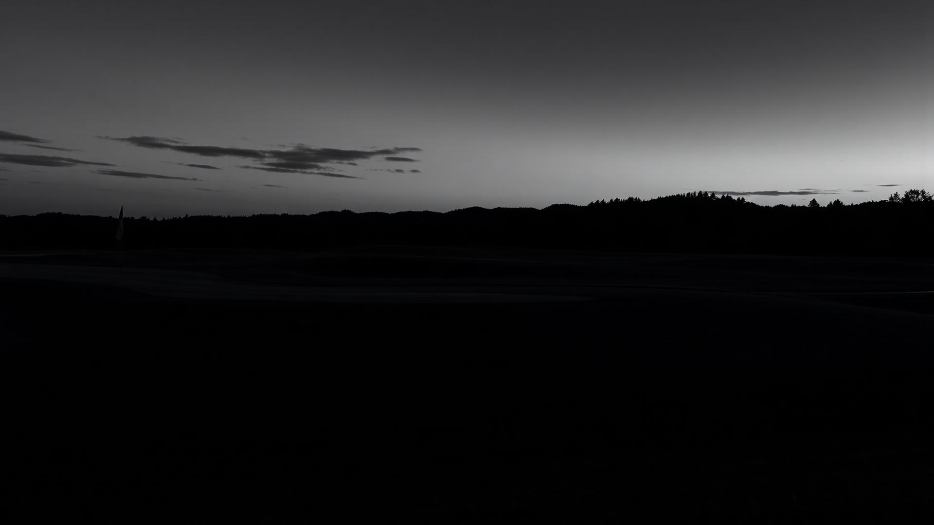 Golf course at sunrise