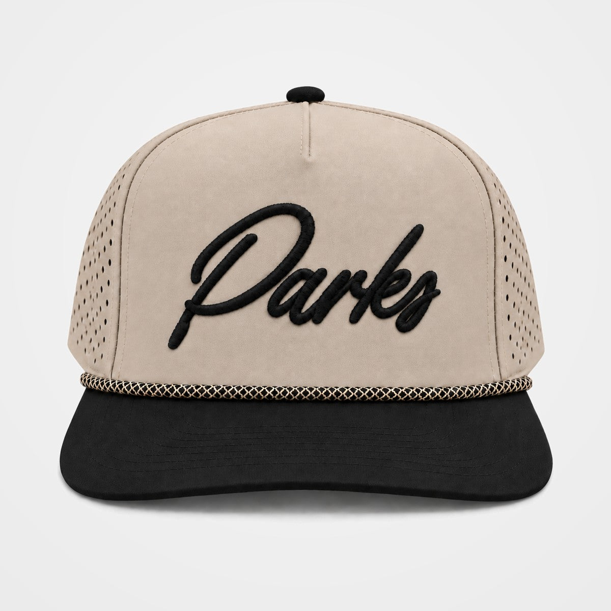 Parks Waterproof Rope Hat - Khaki and Black